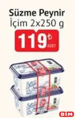 İÇİM SÜZME PEYNİR 2X250 G fiyat ve kampanya bilgisi